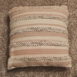 Magnolia Textured Pink and Cream Pillow
